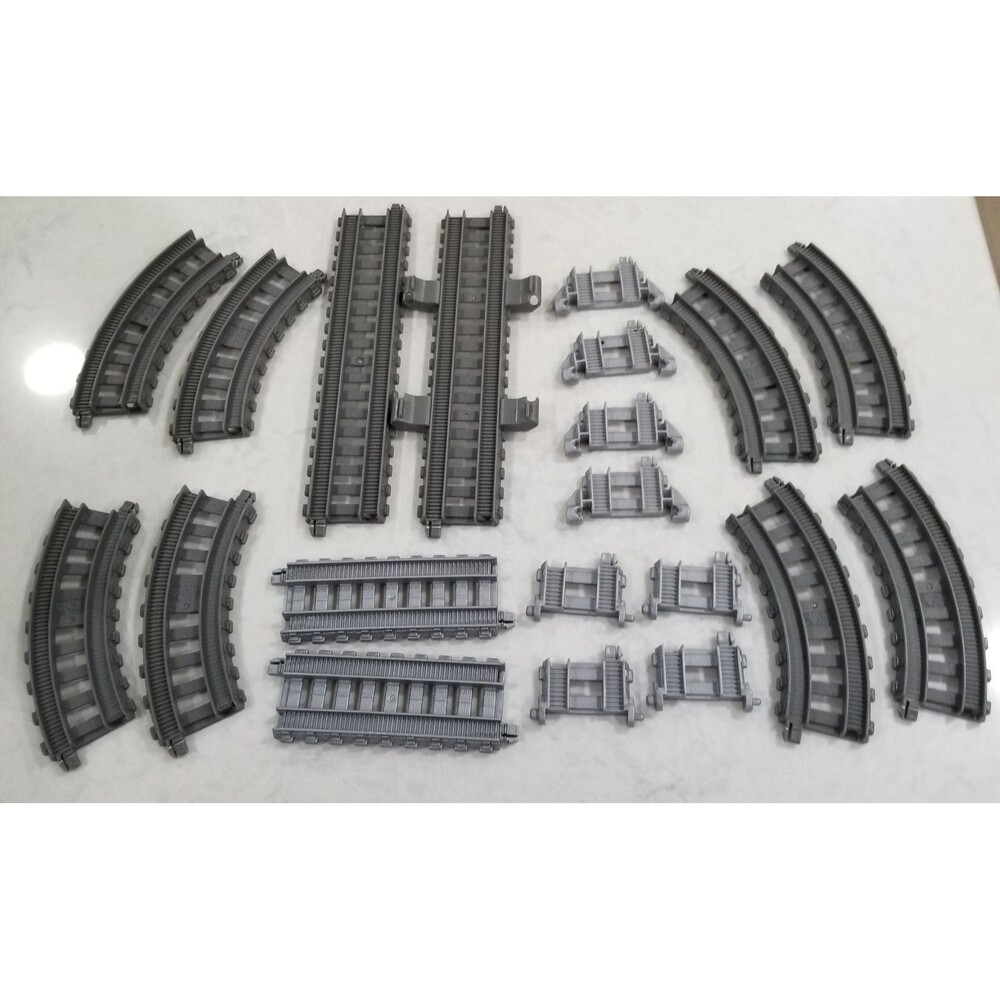 Thomas & Friends TrackMaster Gray Track Lot 20 Pc Straight Curved Adapters
